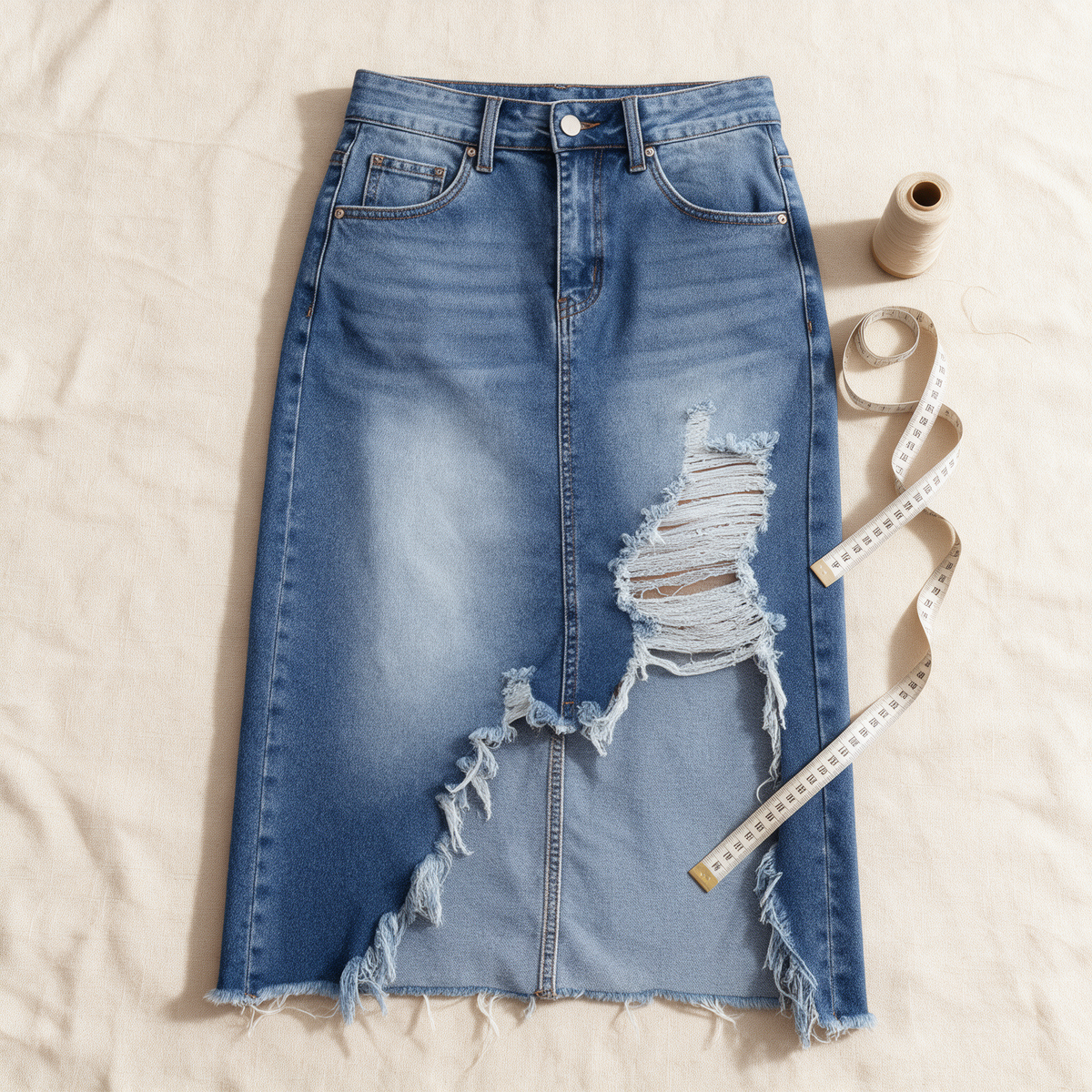 Léna™ – Jupe Maxi Denim