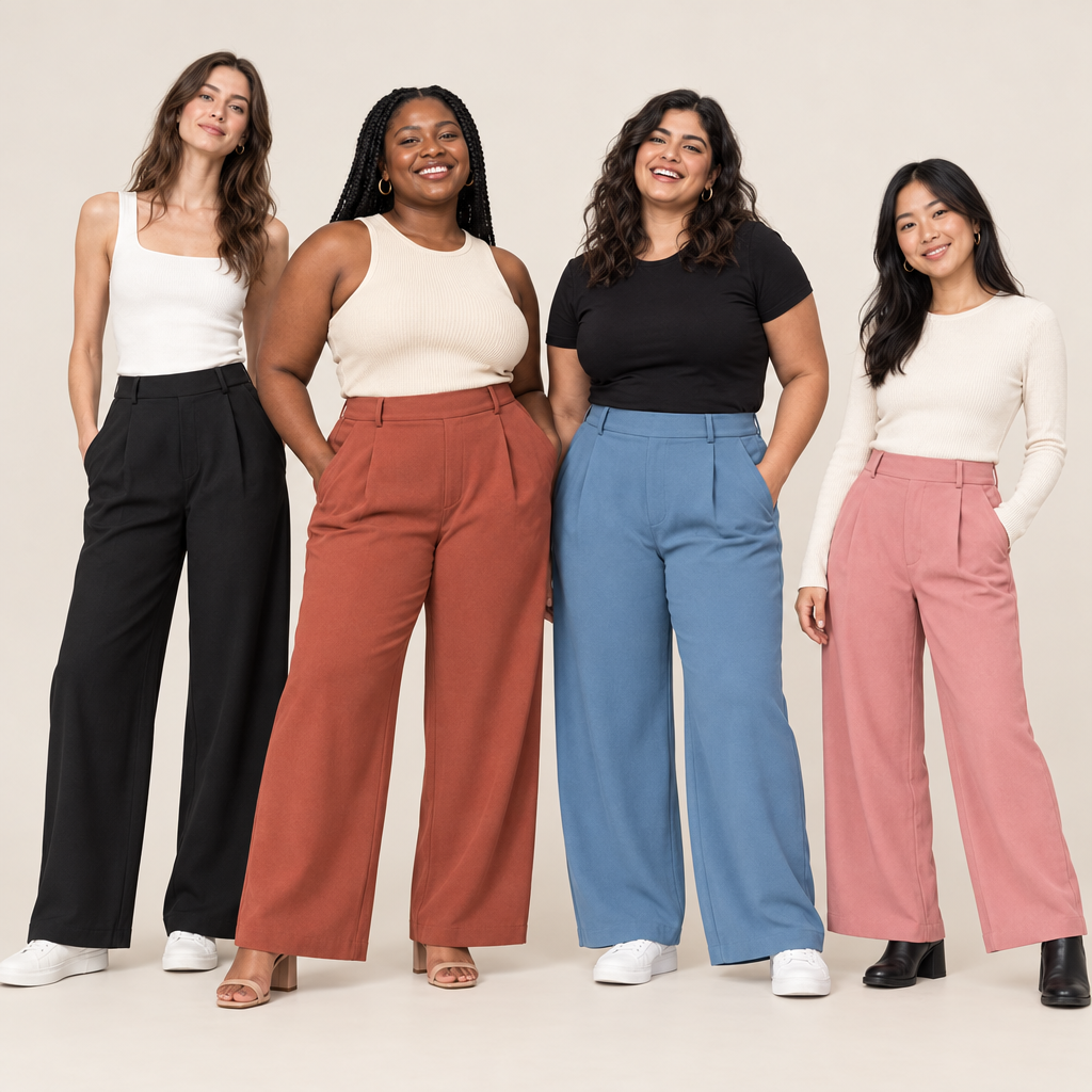 Pantalon Élise™ | Pantalon Tailleur Large Confort | Collection Essentielle