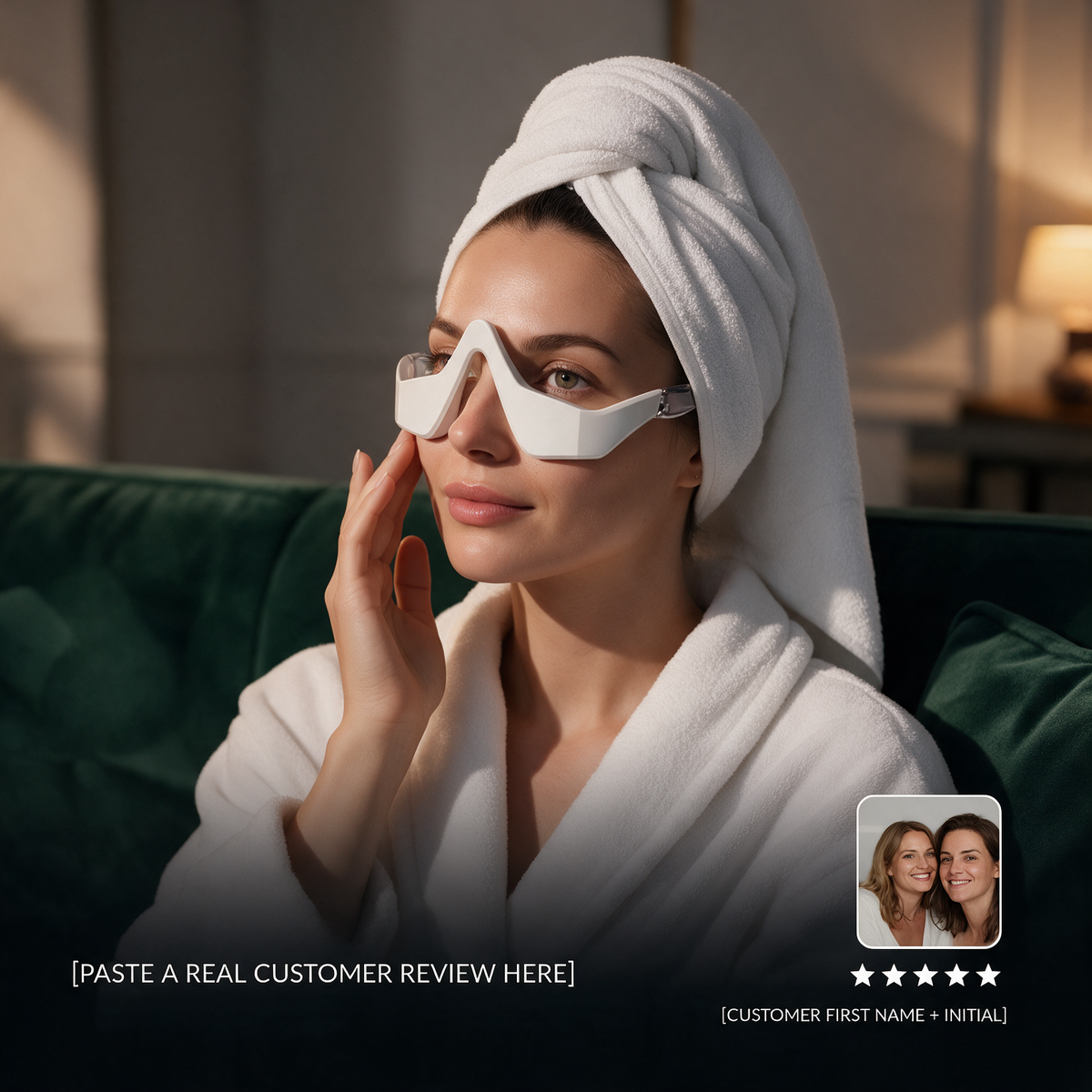Lunettes Contour des Yeux Lumière Rouge + EMS