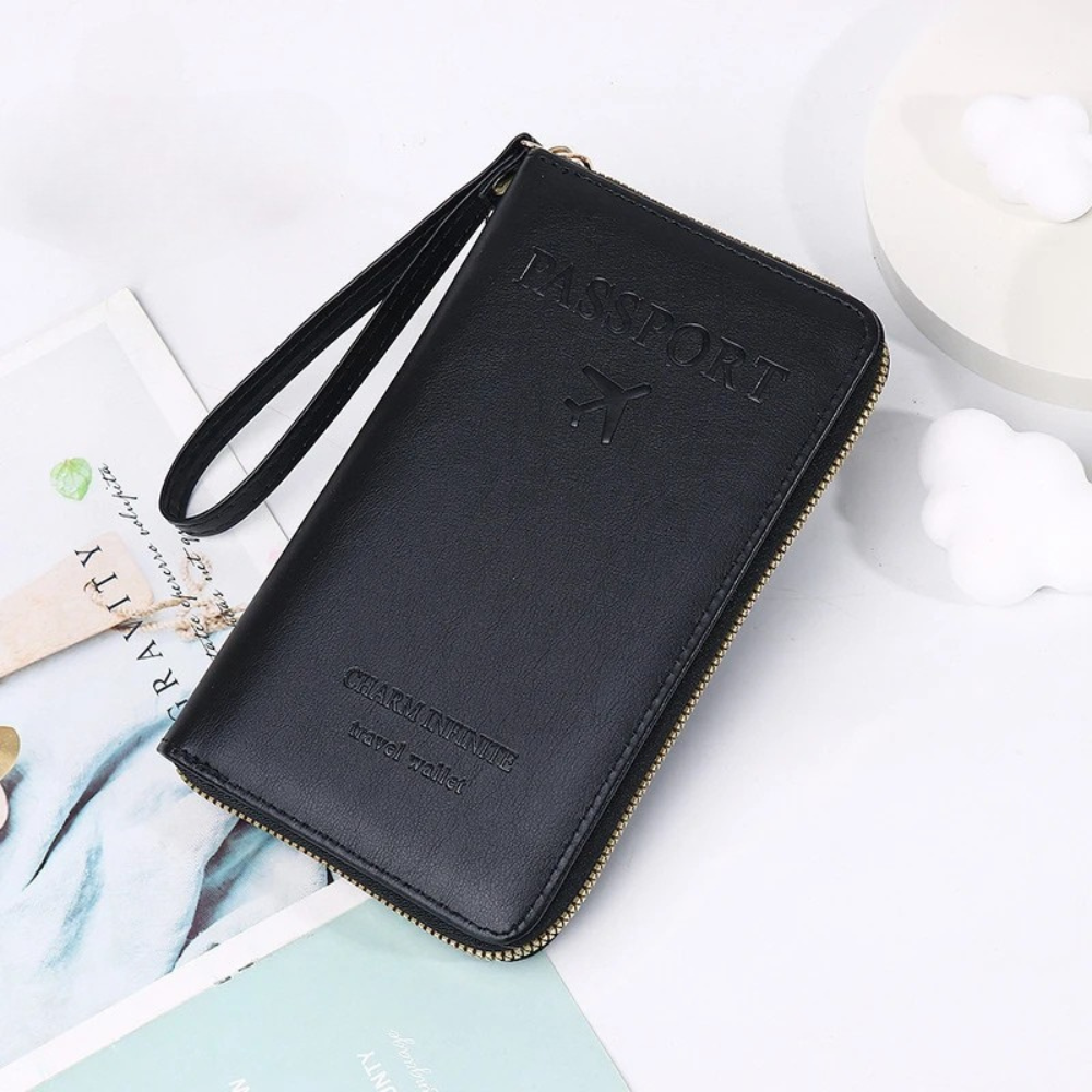Cuirévo™ – Portefeuille RFID Chic pour Voyageurs Modernes.