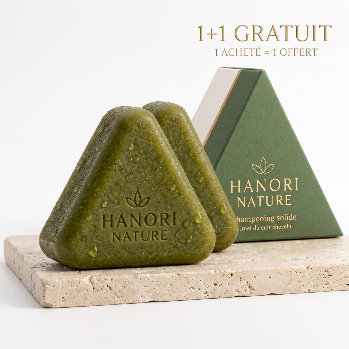 Hanori Nature | Shampoing Solide Anti-Chute et Repousse | Rituel Coréen aux 12 Plantes