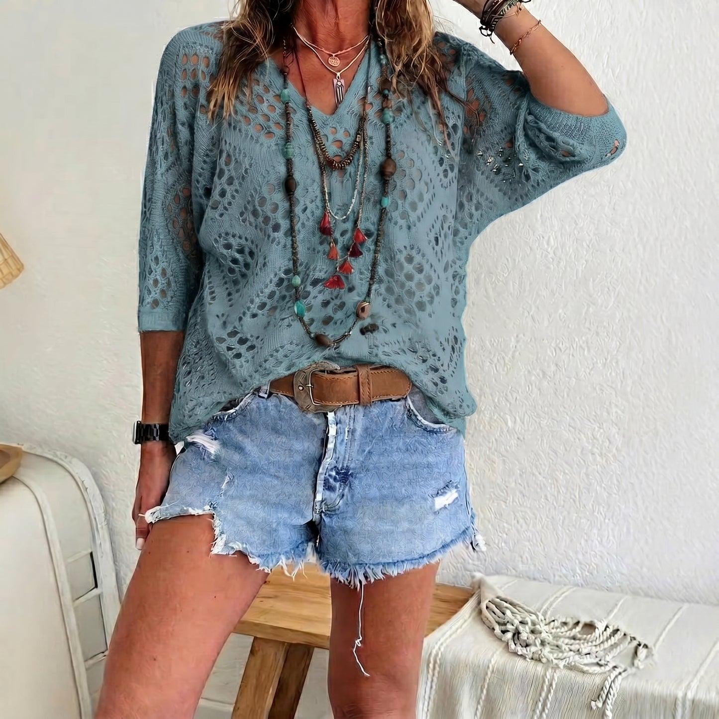 Bohélia™ – Haut Crochet Bohème Léger & Flatteur