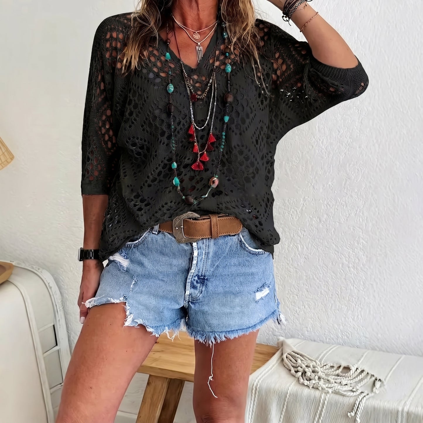 Bohélia™ – Haut Crochet Bohème Léger & Flatteur