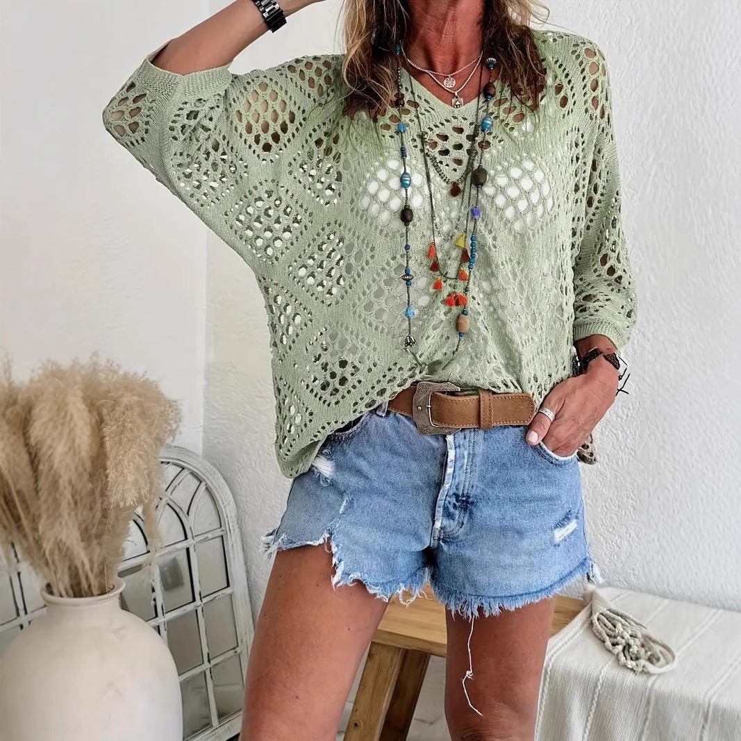 Bohélia™ – Haut Crochet Bohème Léger & Flatteur