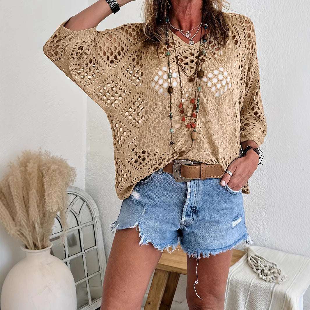 Bohélia™ – Haut Crochet Bohème Léger & Flatteur