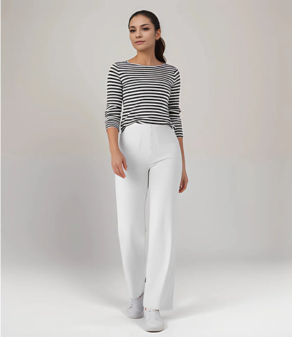 Pantalon décontracté à jambe droite et taille haute Quebecelle™