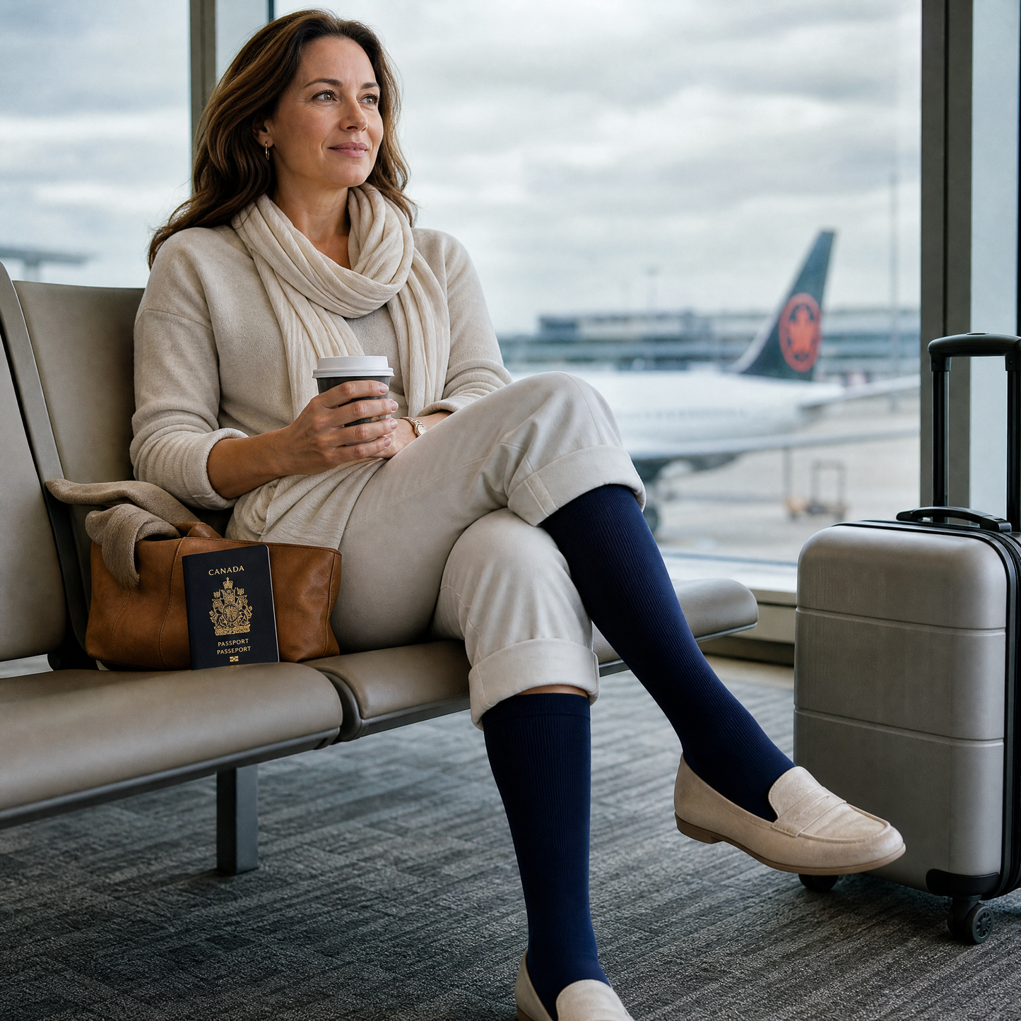 Chaussettes de Compression Hautes - Jambes Légères