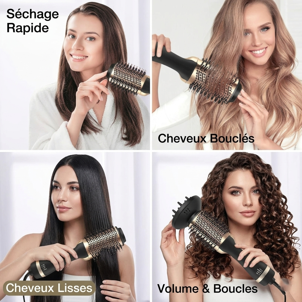 BelleBrise™ — Brosse Séchante Volumisante 3-en-1