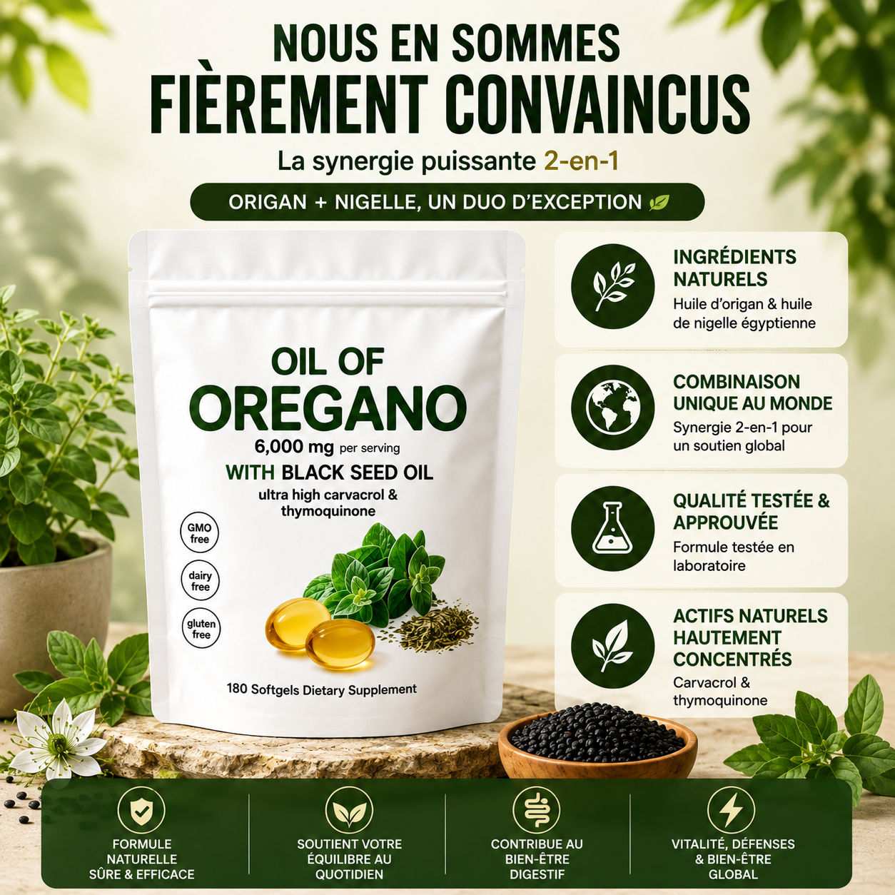 Orévya™ – Complexe Origan & Nigelle | Équilibre Digestif & Vitalité