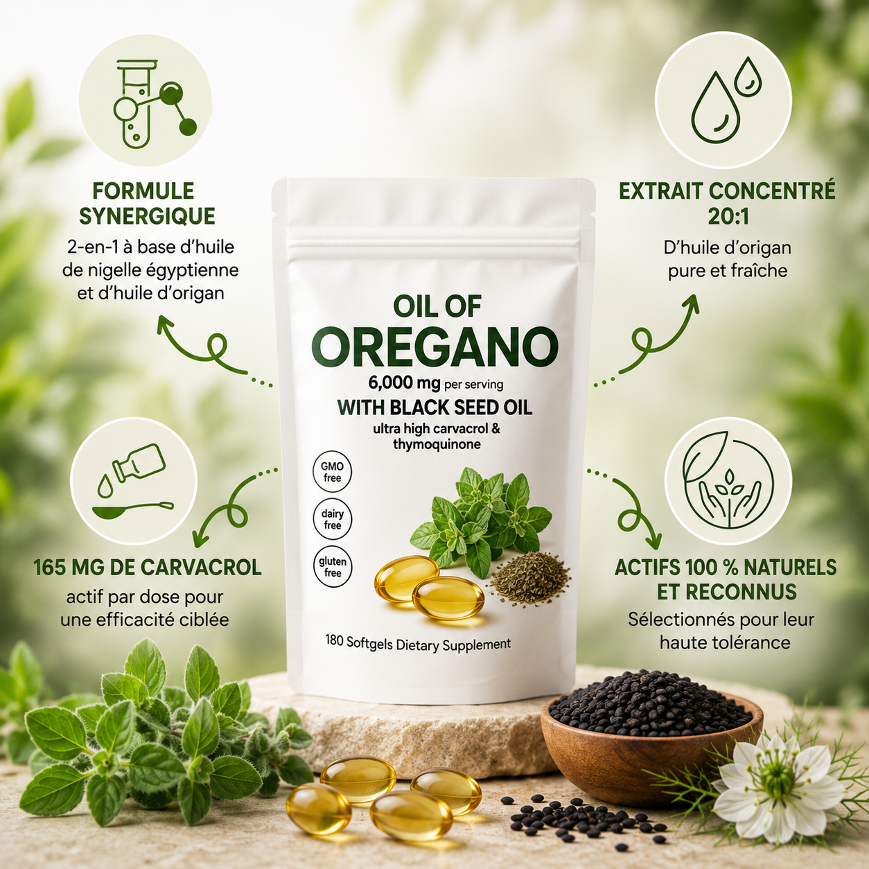 Orévya™ – Complexe Origan & Nigelle | Équilibre Digestif & Vitalité