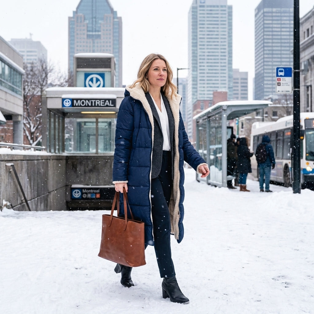 Manteau Long Réversible Sherpa a Capuche