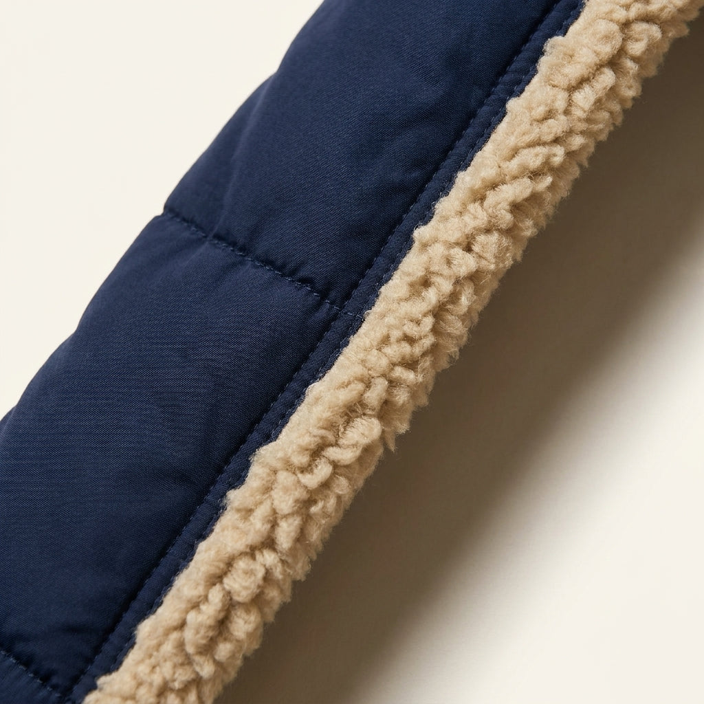Manteau Long Réversible Sherpa a Capuche