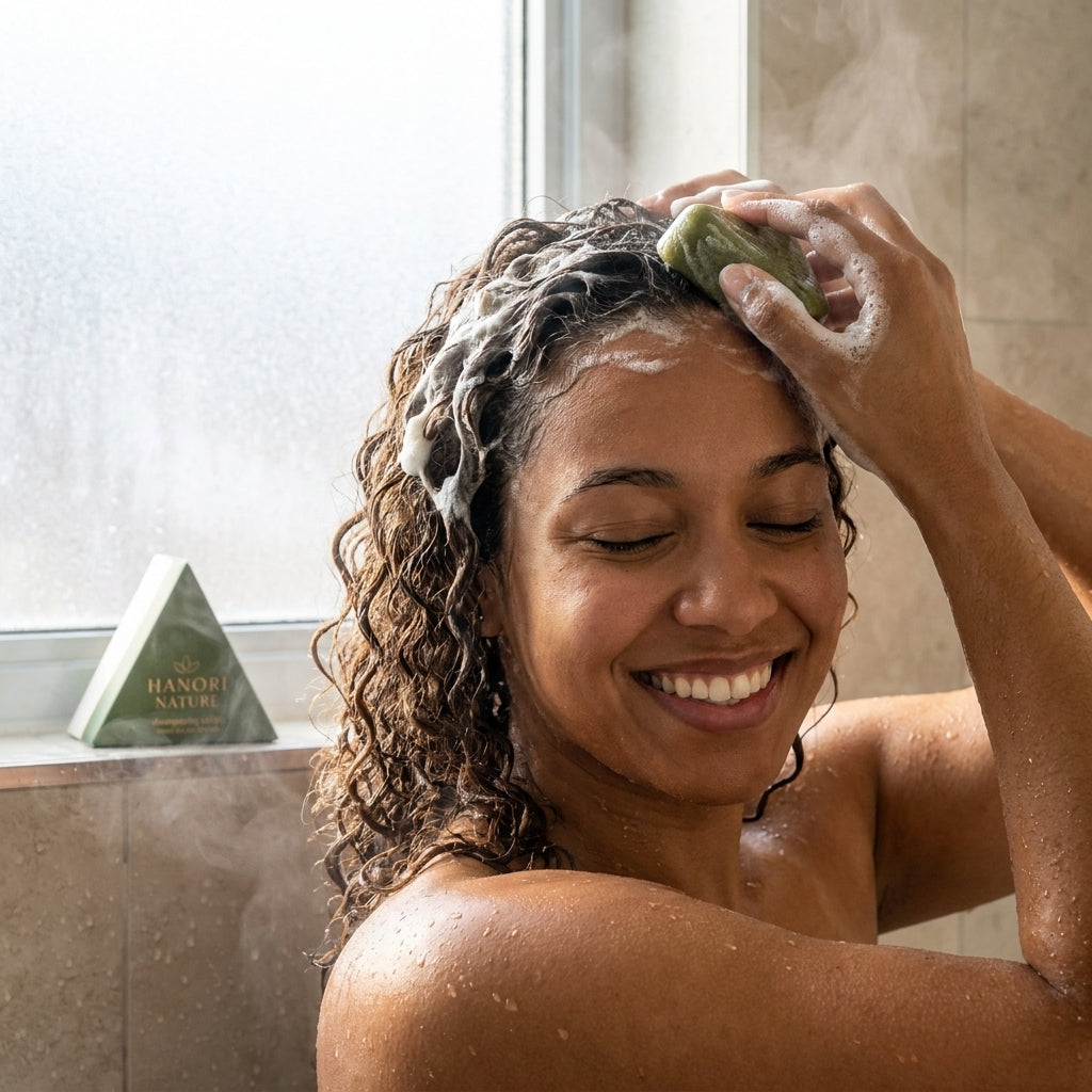 Hanori Nature | Shampoing Solide Anti-Chute et Repousse | Rituel Coréen aux 12 Plantes