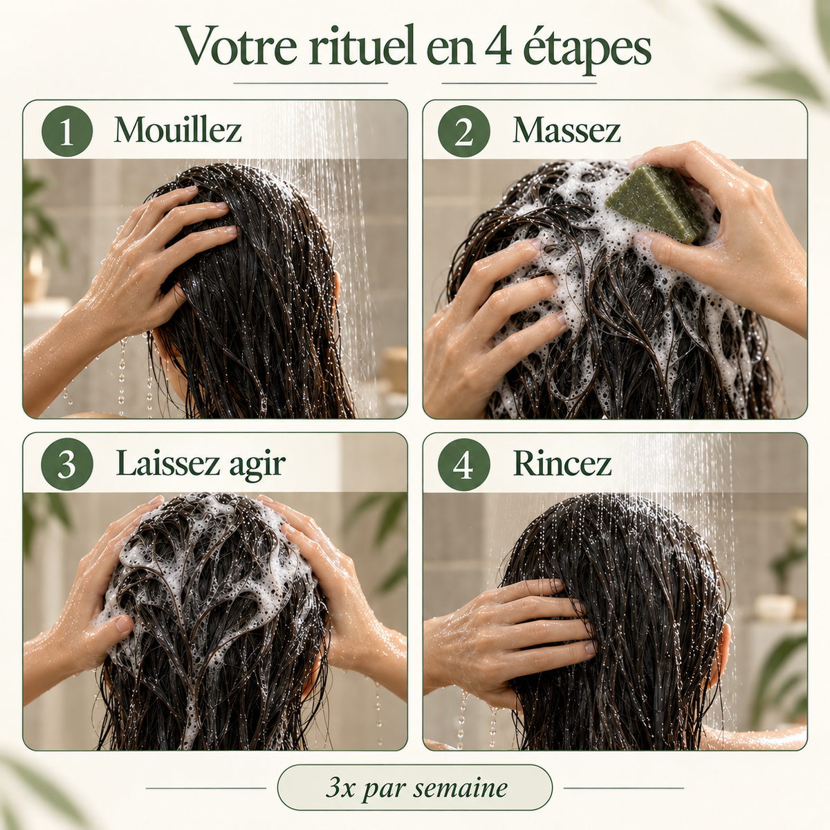 Hanori Nature | Shampoing Solide Anti-Chute et Repousse | Rituel Coréen aux 12 Plantes