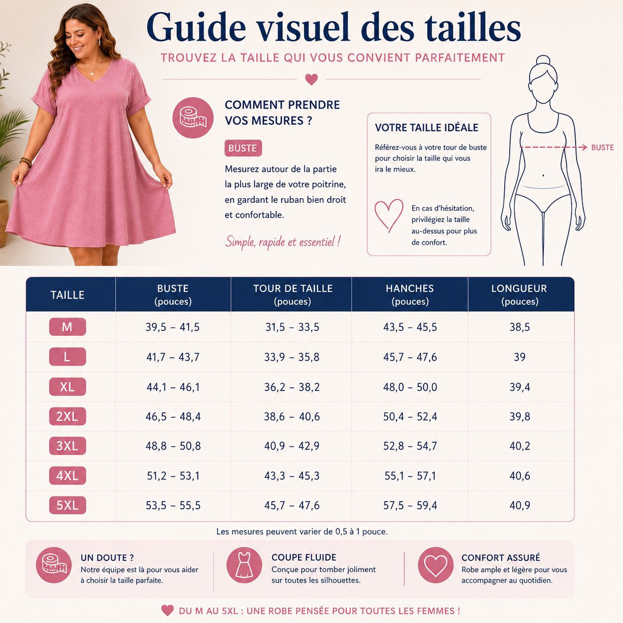 NOMALERO™ — La robe fluide qui met vos courbes en valeur