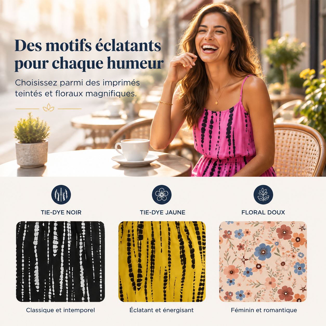 TIFA™ — Robe estivale fluide à taille ajustable