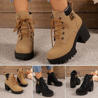 Velvira™ – Bottines Rétro à Talon Bloc et Plateforme