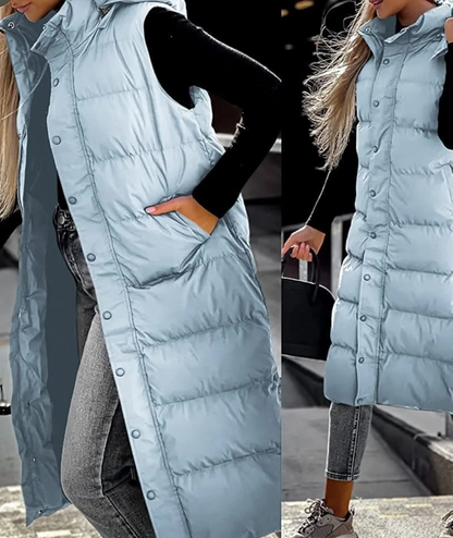 Frostoria™ – Manteau Long Matelassé Élégance Hivernale