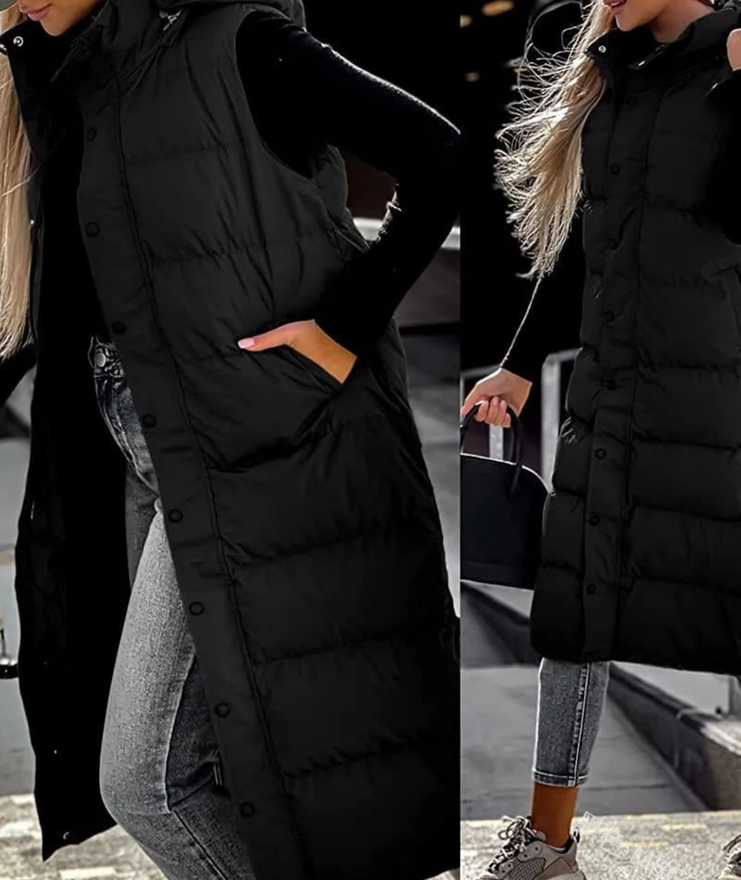 Frostoria™ – Manteau Long Matelassé Élégance Hivernale
