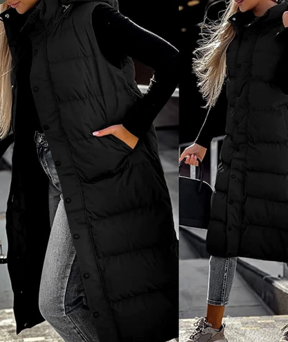 Frostoria™ – Manteau Long Matelassé Élégance Hivernale