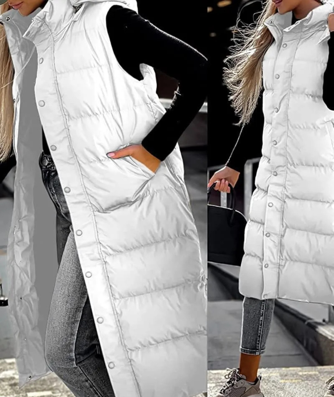 Frostoria™ – Manteau Long Matelassé Élégance Hivernale