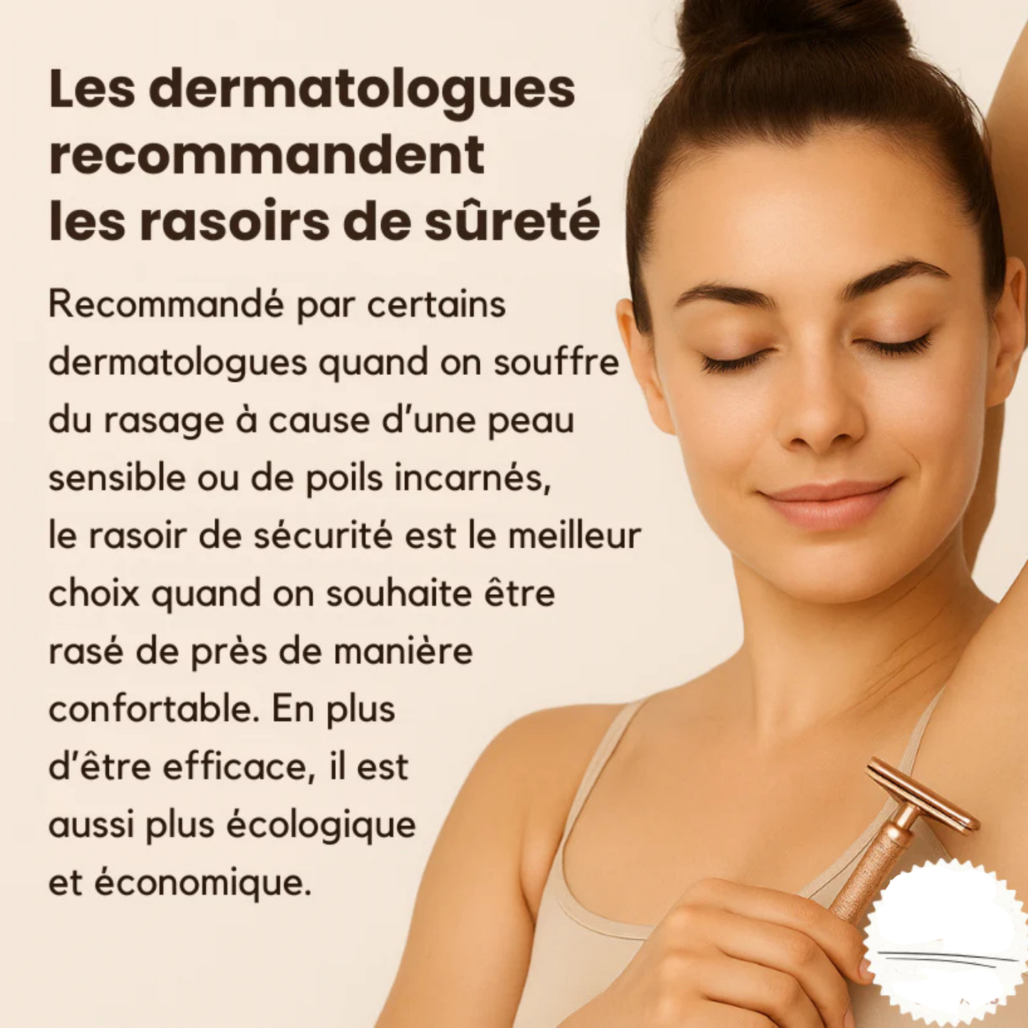 Rasoir de sûreté anti-douleurs et poils incarnés