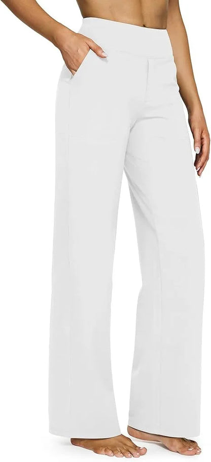Élégancia™ – Pantalon Large Taille Haute Confort Chic